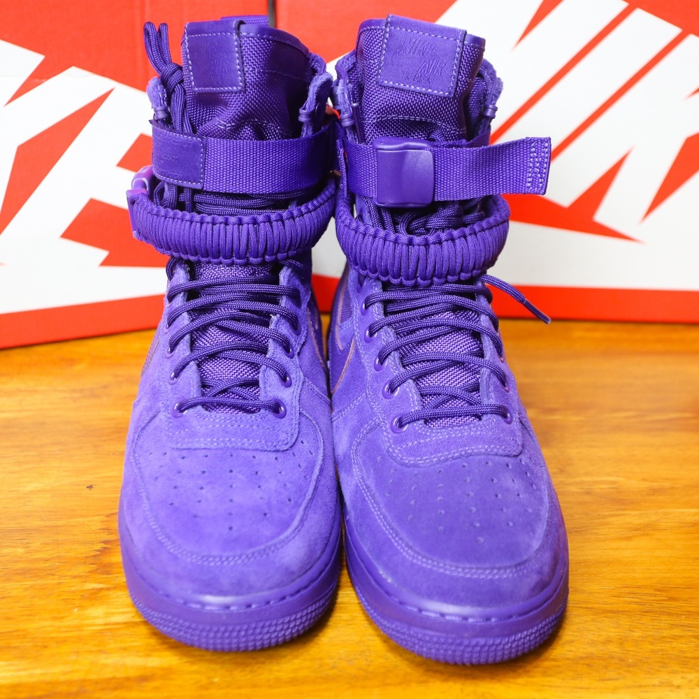 Nike SF AF1 Air Force 1 Boot High Purple 864024 5 - Picture 4 of 8